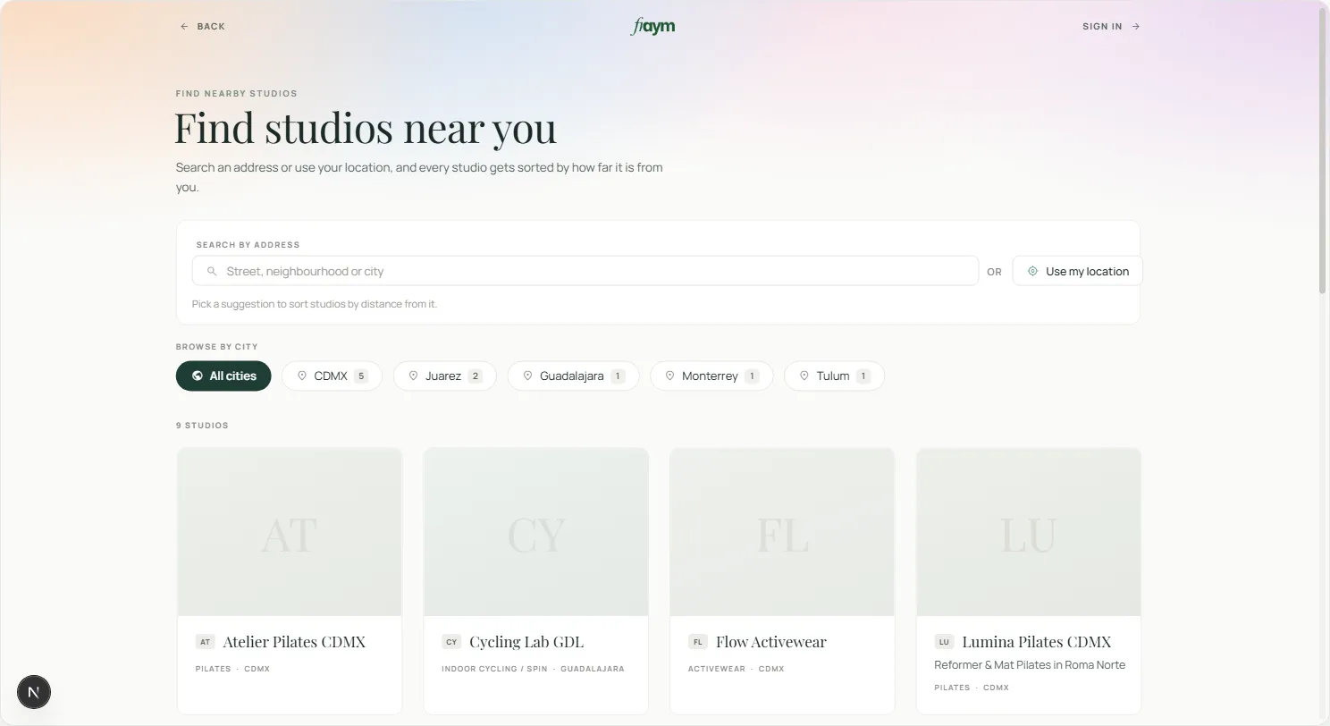 The studio directory